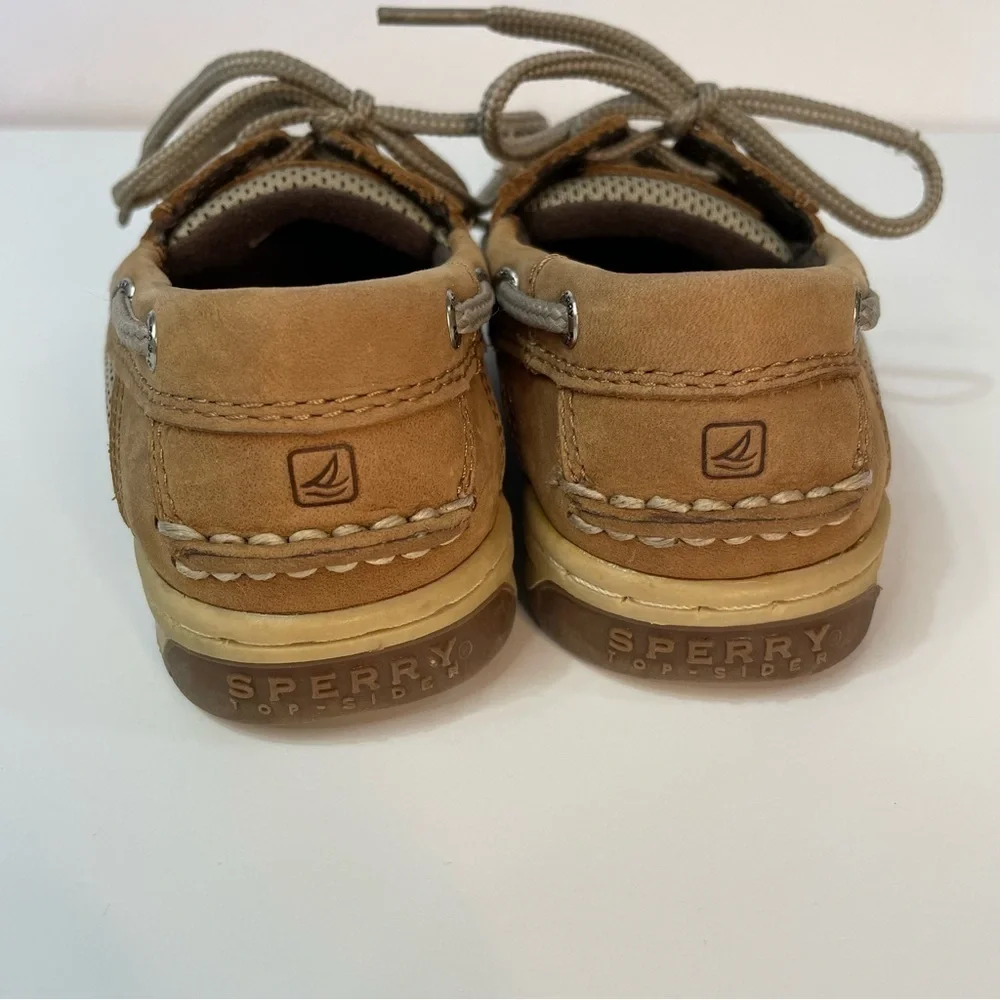 Sperry Bill Fish Leather‎ BrownToddler Boat Shoes Size 10.5 W Pretty Colligate